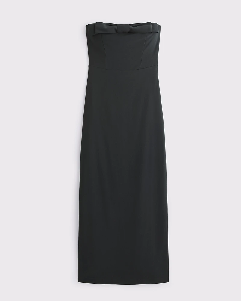 Column Bow-Front Maxi Dress