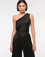 The A&F Giselle Pleated One-Shoulder Jumpsuit