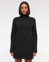 Easy Mockneck Mini Sweater Dress