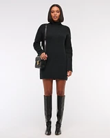 Easy Mockneck Mini Sweater Dress