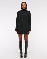 Easy Mockneck Mini Sweater Dress