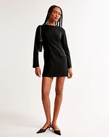 Long-Sleeve Tailored Mini Dress