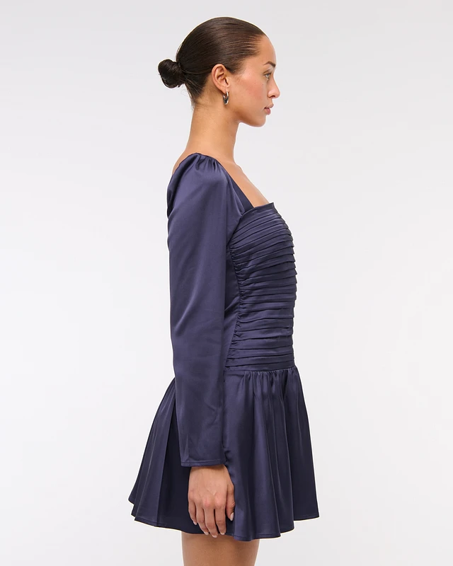 emerson drop waist dress Women's Drop Waist Blue Denim Midi dress