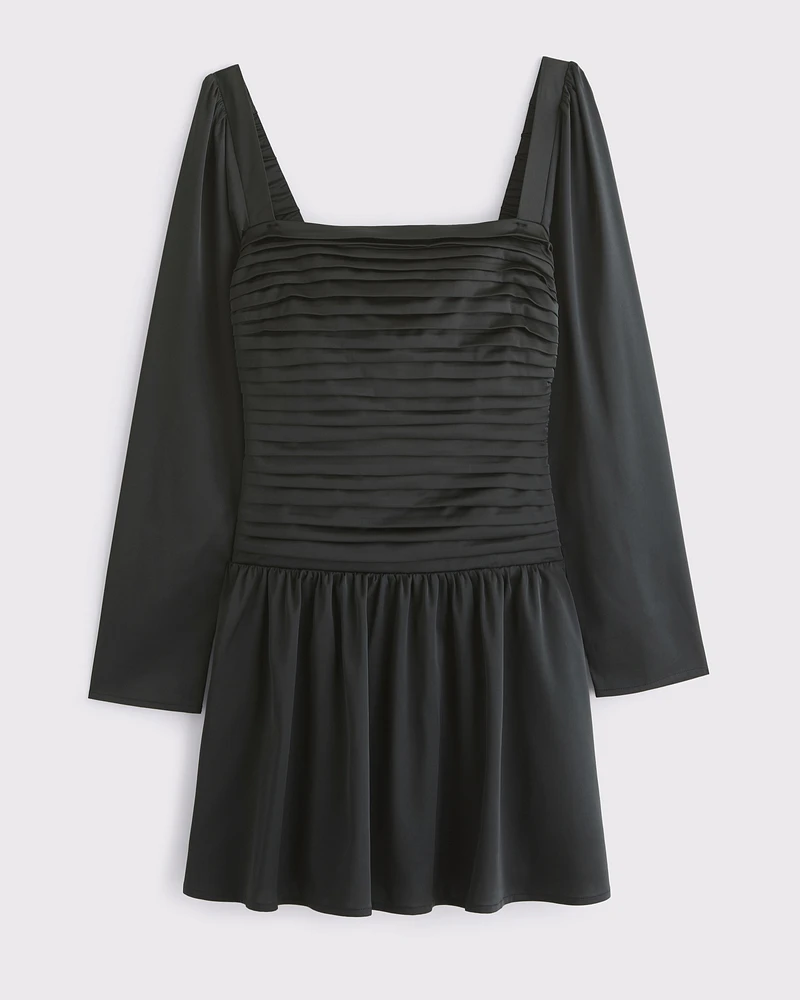 The A&F Emerson Drop-Waist Satin Mini Dress