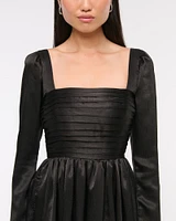 The A&F Emerson Bubble Hem Satin Mini Dress