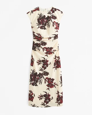 Short-Sleeve Slip Midi Dress