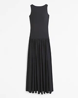 Knit Drop-Waist Maxi Dress