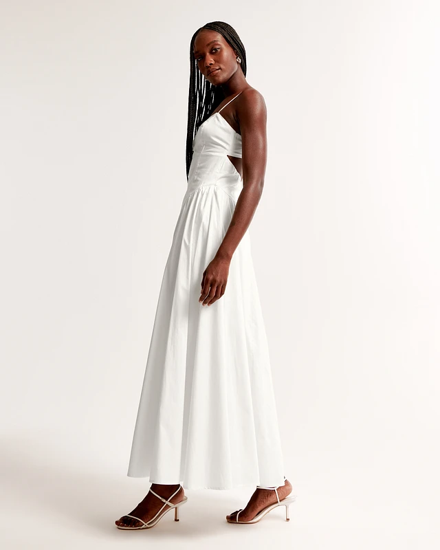 Abercrombie & Fitch Dipped-Waist Sweetheart Maxi Dress | Arden Fair