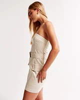 Strapless Utility Mini Dress