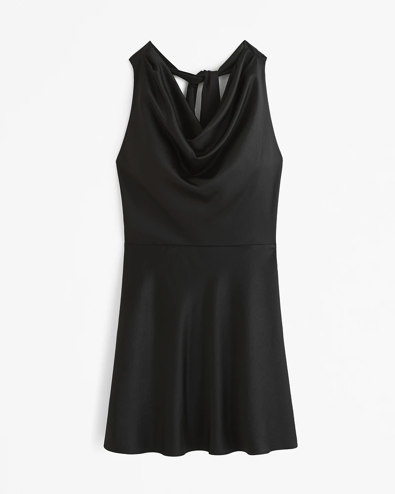 Cowl Neck Halter Mini Dress