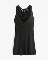 Cowl Neck Halter Mini Dress