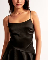 Asymmetrical Hem Mini Dress