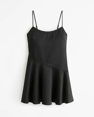 Asymmetrical Hem Mini Dress