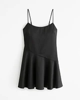 Asymmetrical Hem Mini Dress