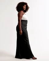 Contrast Bodice Maxi Dress