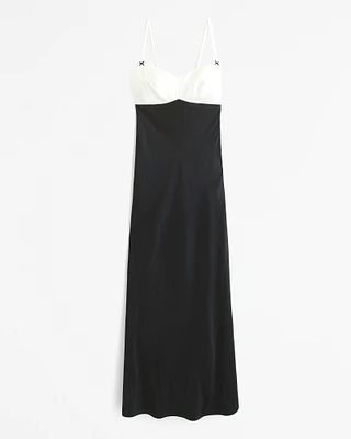 The A&F Julia Slip Contrast Bodice Maxi Dress