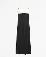 Contrast Bodice Maxi Dress