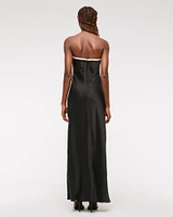 Strapless Bow Detail Maxi Dress