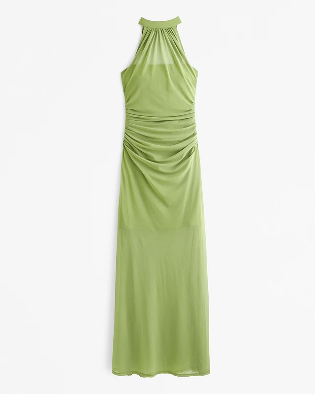 Abercrombie & Fitch Vol. 28 Sheer Halter Maxi Dress | MainPlace Mall