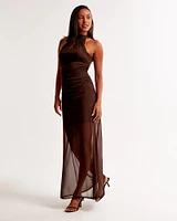 Vol. 28 Sheer Halter Maxi Dress