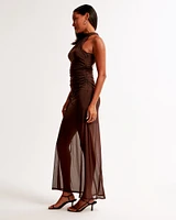 Vol. 28 Sheer Halter Maxi Dress