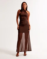 Vol. 28 Sheer Halter Maxi Dress