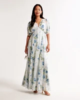 Dolman Sleeve Flowy Maxi Dress