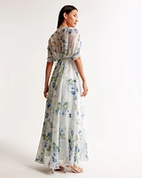 Dolman Sleeve Flowy Maxi Dress