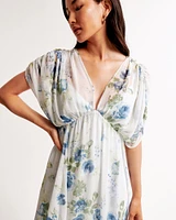 Dolman Sleeve Flowy Maxi Dress