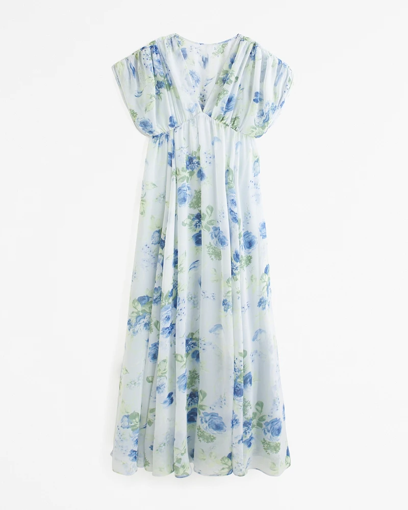 Dolman Sleeve Flowy Maxi Dress