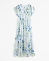 Dolman Sleeve Flowy Maxi Dress