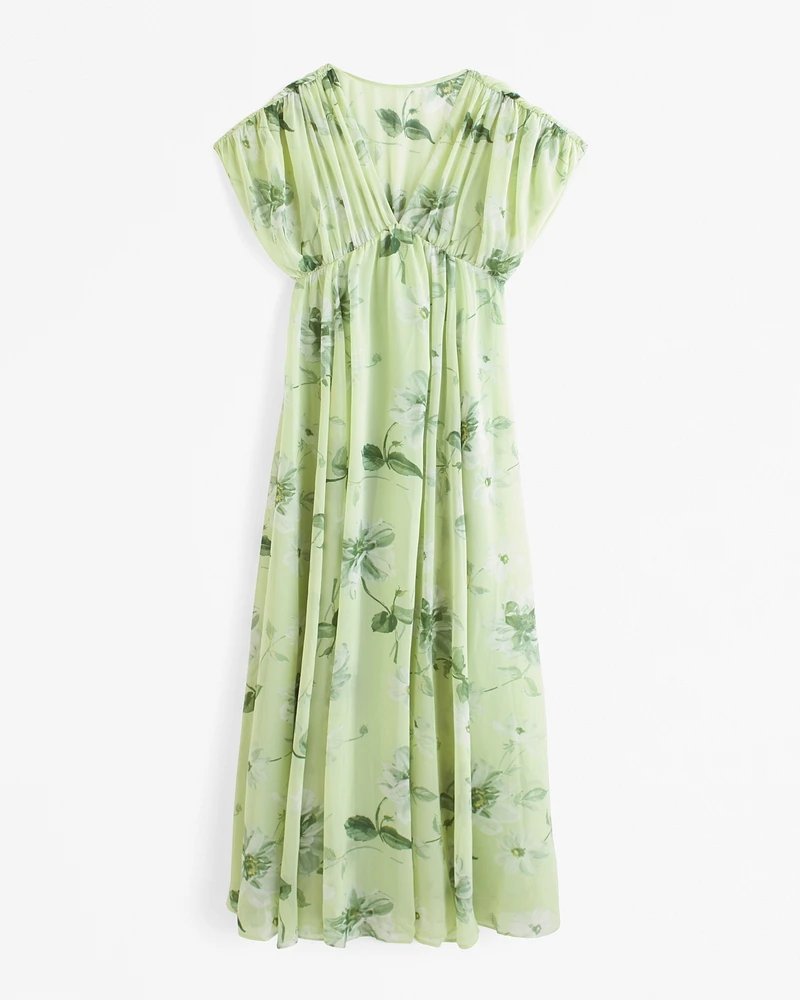 Dolman Sleeve Flowy Maxi Dress