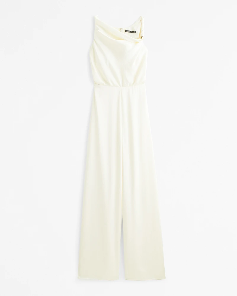 Twisty Strap Hardware Draped Jumpsuit