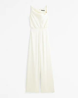 Twisty Strap Hardware Draped Jumpsuit