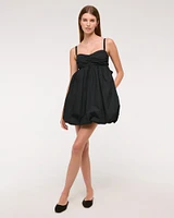 Babydoll Bubble Hem Mini Dress