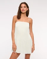 The A&F Giselle Faux Pearl Pleat Release Mini Dress