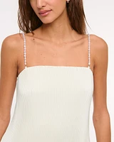 The A&F Giselle Faux Pearl Pleat Release Mini Dress