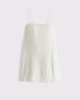 The A&F Giselle Faux Pearl Pleat Release Mini Dress