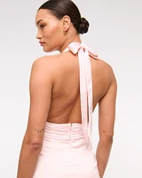 Rosette Halter Midi Dress