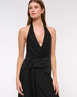 Knot-Front Maxi Dress