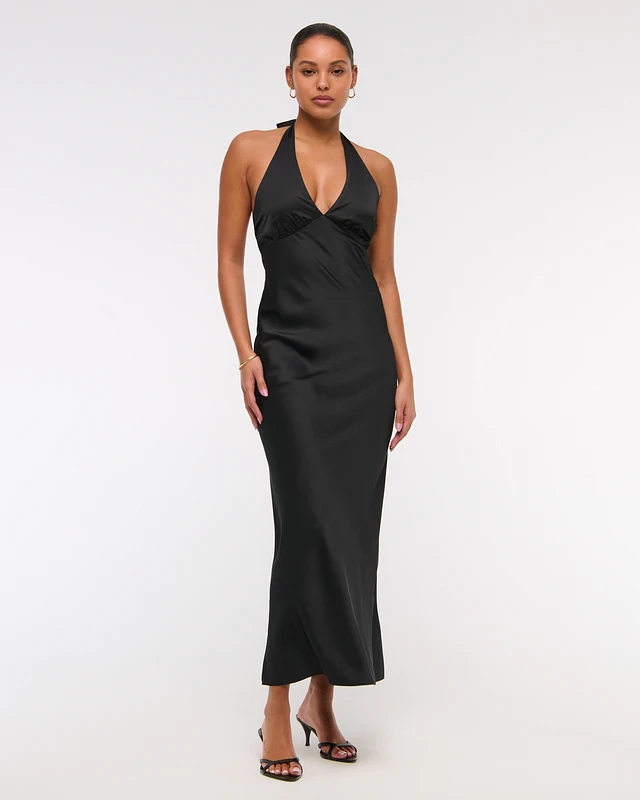 Abercrombie & Fitch The A&F Julia Slip Halter Maxi Dress at Plaza Las Americas in San Juan, PR Abercrombie & Fitch The A&F Julia Slip Halter Maxi Dress at Plaza Las Americas in San Juan, PR