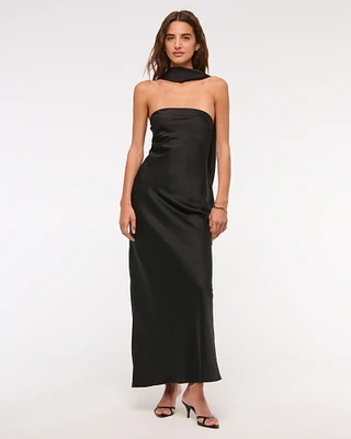 The A&F Julia Strapless Scarf Maxi Dress
