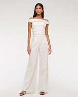 Off-The-Shoulder Draped Jumpsuit