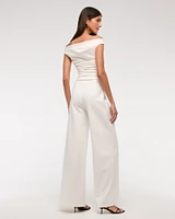 Off-The-Shoulder Draped Jumpsuit