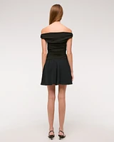 Off-The-Shoulder Ruched Mini Dress