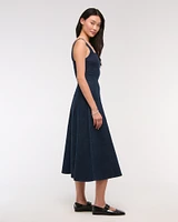 The A&F Mila Denim Midi Dress