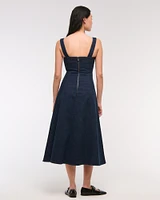 The A&F Mila Denim Midi Dress