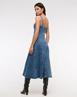 The A&F Mila Denim Midi Dress