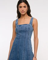 The A&F Mila Denim Midi Dress