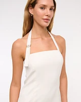 Halter Tailored Mini Dress